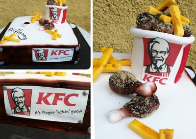 KFC Österreich Torte 🍗😊 🍓🍫Gefüllt war sie mit Erdbeerescjokoladencremetorte